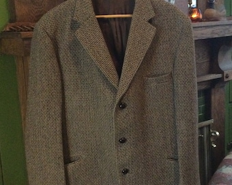 Vintage Tweed Blazer S M Multicolored Jacket Earth Tone Jacket Tailored Blazer Career Jacket Woven Blazer Basket Weave Jacket
