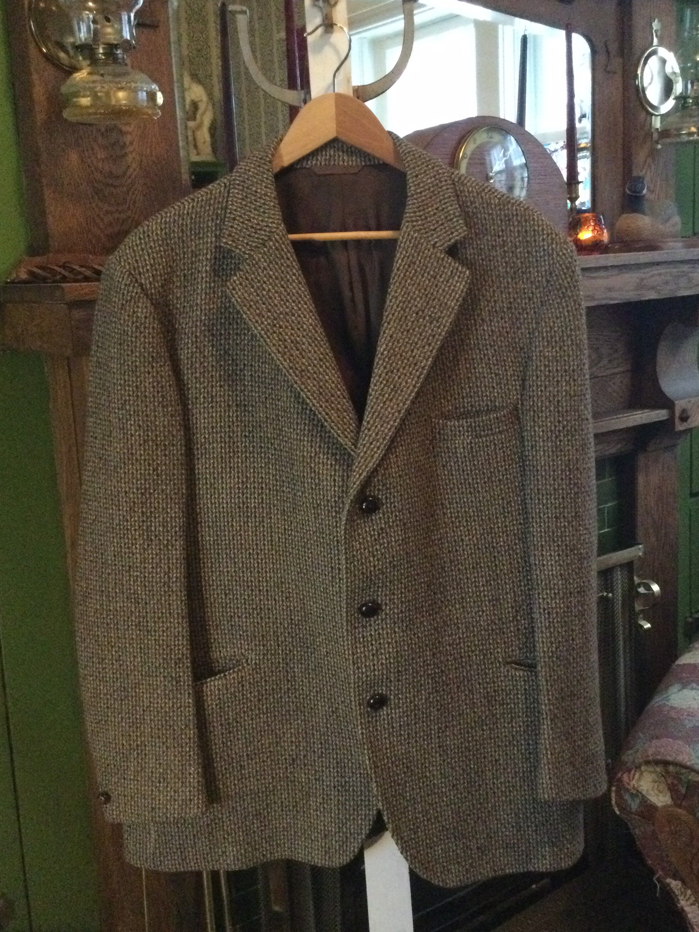Vintage Harris Tweed jacket (B061), sports coat in earth tones