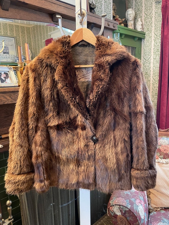 Vintage Genuine Mink Fur Short Coat Jacket B093 in Rich -  Israel