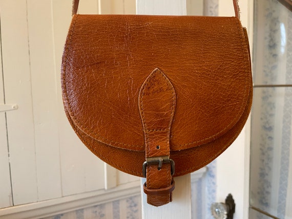Vintage leather purse / small leather bag / (C263… - image 1
