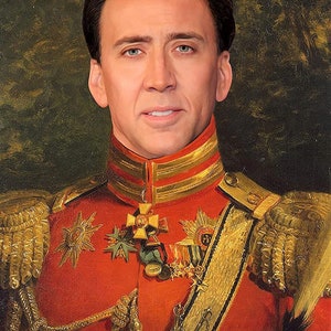 His Majesty Sir Nicolas Cage - Duke of Hollywood - 8.5x11 Print