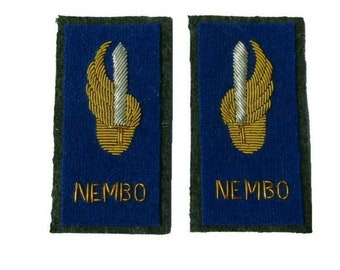 Italian WW2 Officer ranks NEMBO Regiment parachute Collar Tabs