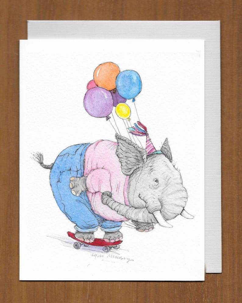 16 Elephant Skateboarding Birthday Card May Your Wildest Etsy 16 Elephant Skateboarding Birthday Card May Your Wildest Etsy
