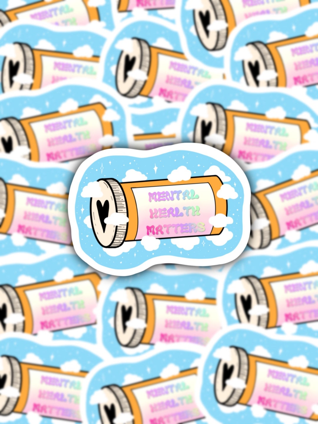 Mental Health Matters Pill Bottle Glossy Waterproof Vinyl - Etsy
