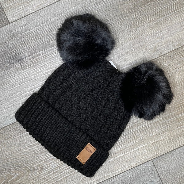 Black Beanie - Etsy