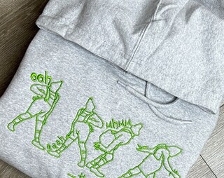 PyjamaPlanet Felpa Con Cappuccio Grinch Unisex, Pile Verde, Per Bambini E Adulti, Abbinamento Familiare Natale