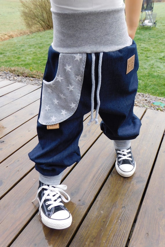 Pumphose Jeans Junge Mädchen Kind Baby Kleidung Denim Stretch - Etsy
