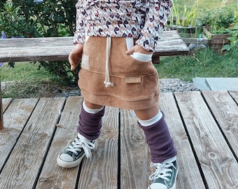 Cord skirt bag girl child baby