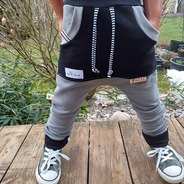 guzzz Sweat Pants Pumphose Kind Baby Mädchen Junge black