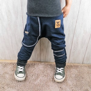 Pump pants child jeans sweat patches melange