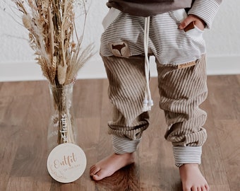 Pump pants child baby corduroy KILEY taupe