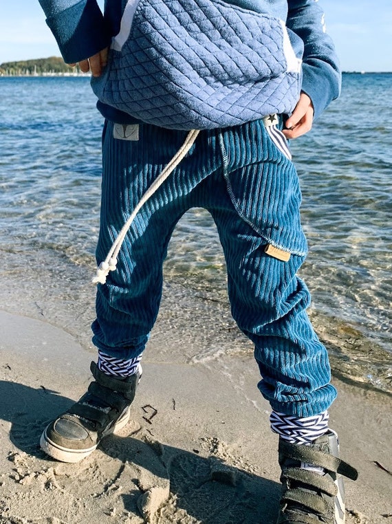 CORD Pump Pants Petrol Baggy Pants Striped Cuffs Etsy UK