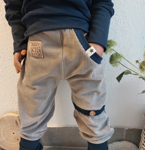 Pump Pants Cord Joggers Taupe Fine Cord 