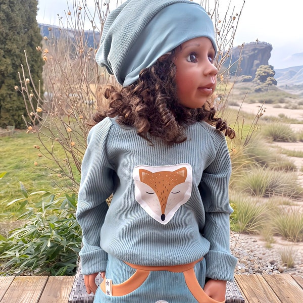 guzzz sweater top shirt cotton knit fox child baby clothing