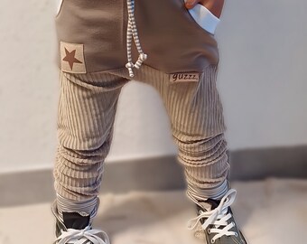 Pump pants child baby corduroy boy girl unisex basic gender