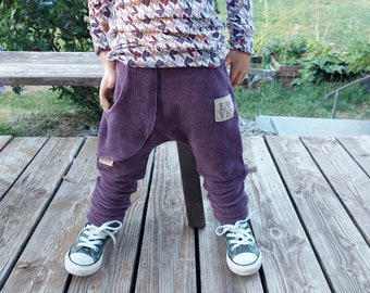 CORD pump pants child baby girl mauve