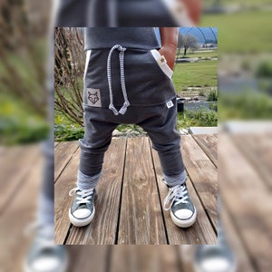 Sweat Pants Pump Pants Child Baby Basic Boy Girl Gray