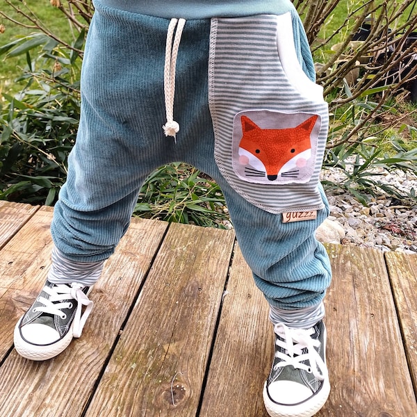 guzzz CORD pump pants baggy child baby boy girl fox