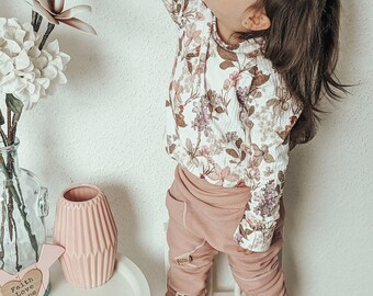 Pullover maglione oversize a fiori vintage da ragazza rosa