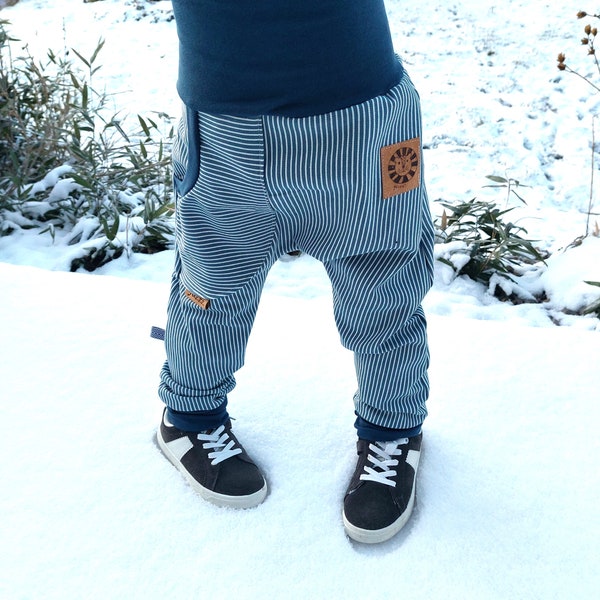 Pumphose Jeans Denim Kind Baby Junge Mädchen Dino RINGEl