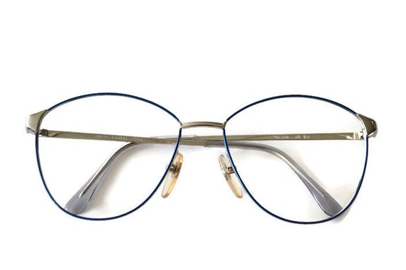 Vintage 1990s Blue Lunette Castel Frames