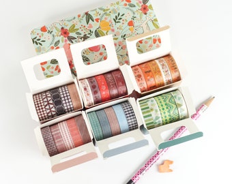 Washi Tape Set: 5 Rolls, Assorted Sizes & Patterns, 2 Meters Each - Fun Pattern Tapes - Journal Decoration, Gift Wrap, Crafting Essentials