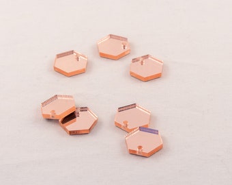 Acrylic Shapes, Laser Cut shapes, Laser Cut Acrylic, Laser Cut Hexagon, DIY earrings, DIY studs, DIY Jewellery, Mirror Acrylic