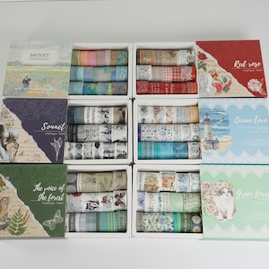Washi Tape Set: 20 Rolls, Assorted Sizes & Patterns, 2 Meters Each - Journal Decoration, Gift Wrap, Crafting Essentials