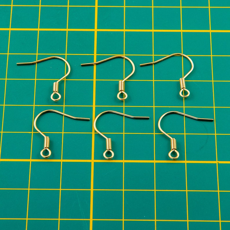 Stainless Steel Earring Hooks, Hypoallergenic Earring Hooks, Surgical Steel, Gold Earring Hooks, Earrings, Jewellery Findings Australia image 4