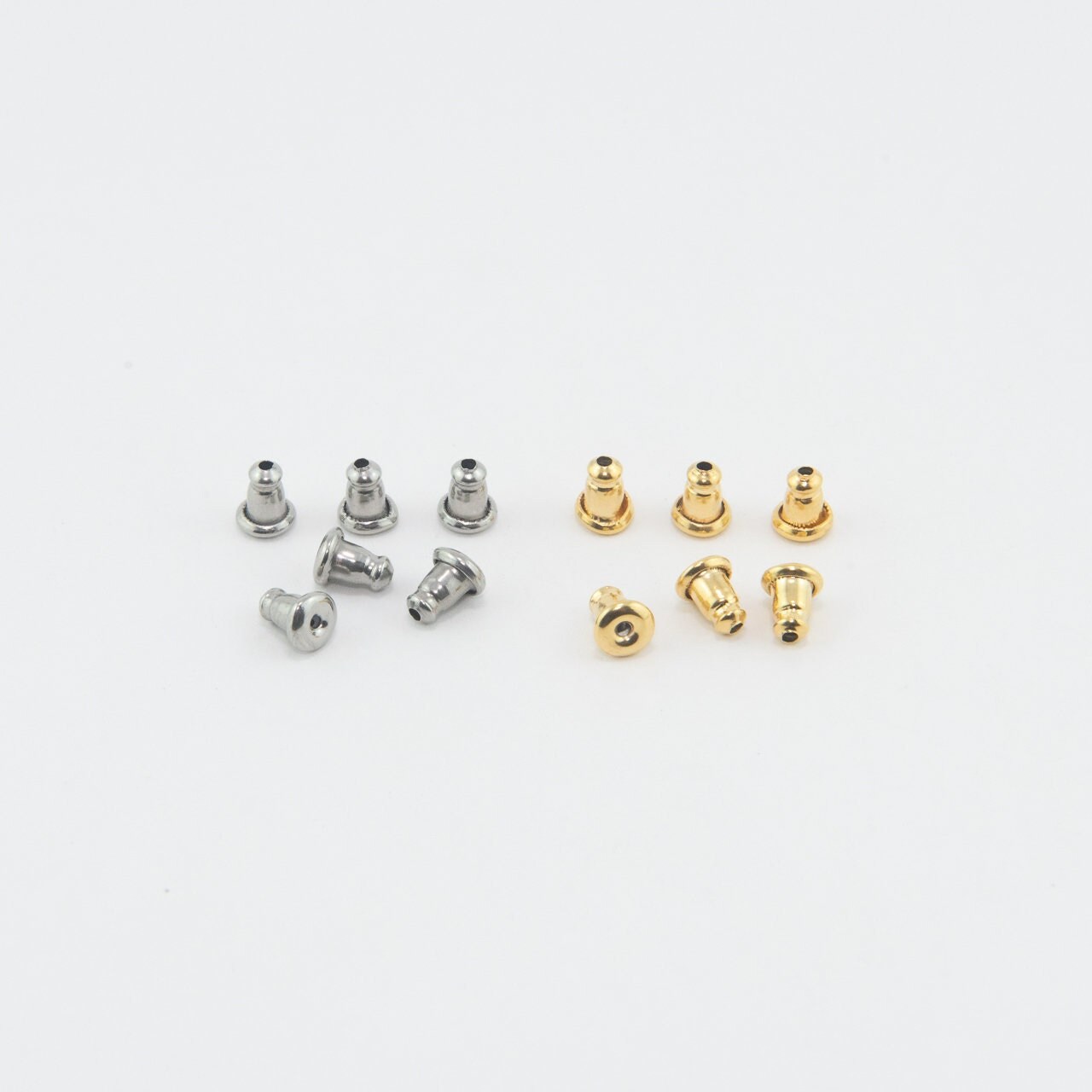 450PCS Gold Earring Posts and Backs,Hypoallergenic Earring Studs for  Jewelry Making,Stainless Steel Flat Pad with Butterfly and Rubber Bullet  Earring Backs (4mm, 6mm) 