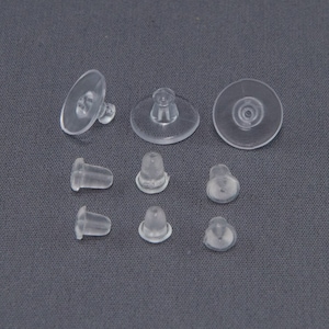 Silicone Earring Backs, BULK Clear Soft Rubber Earring Backs, Wholesale Earring  Stoppers, Safety Earring Nuts 