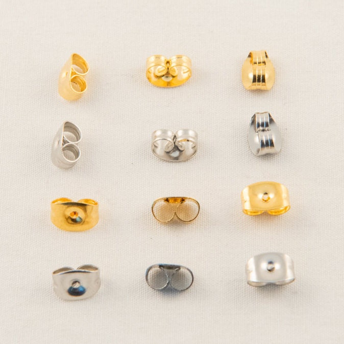 Stainless Steel Earring Back, Stainless Steel Gold Earring Back, Earring  Stoppers, Earring Nut, Earring Back Plug, Butterfly Backs Finding 