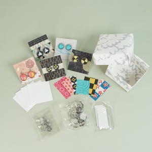 Earring Making Kit, Earring DIY Kit, Cabochon Dangle Kit, Cabochon Earrings Making, Make Your Own Earrings Kit, Earring Craft Kit, 10-12mm