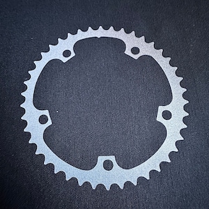 BICYCLE CHAINRING - Reflective iron on vinyl patch for clothing and accessories