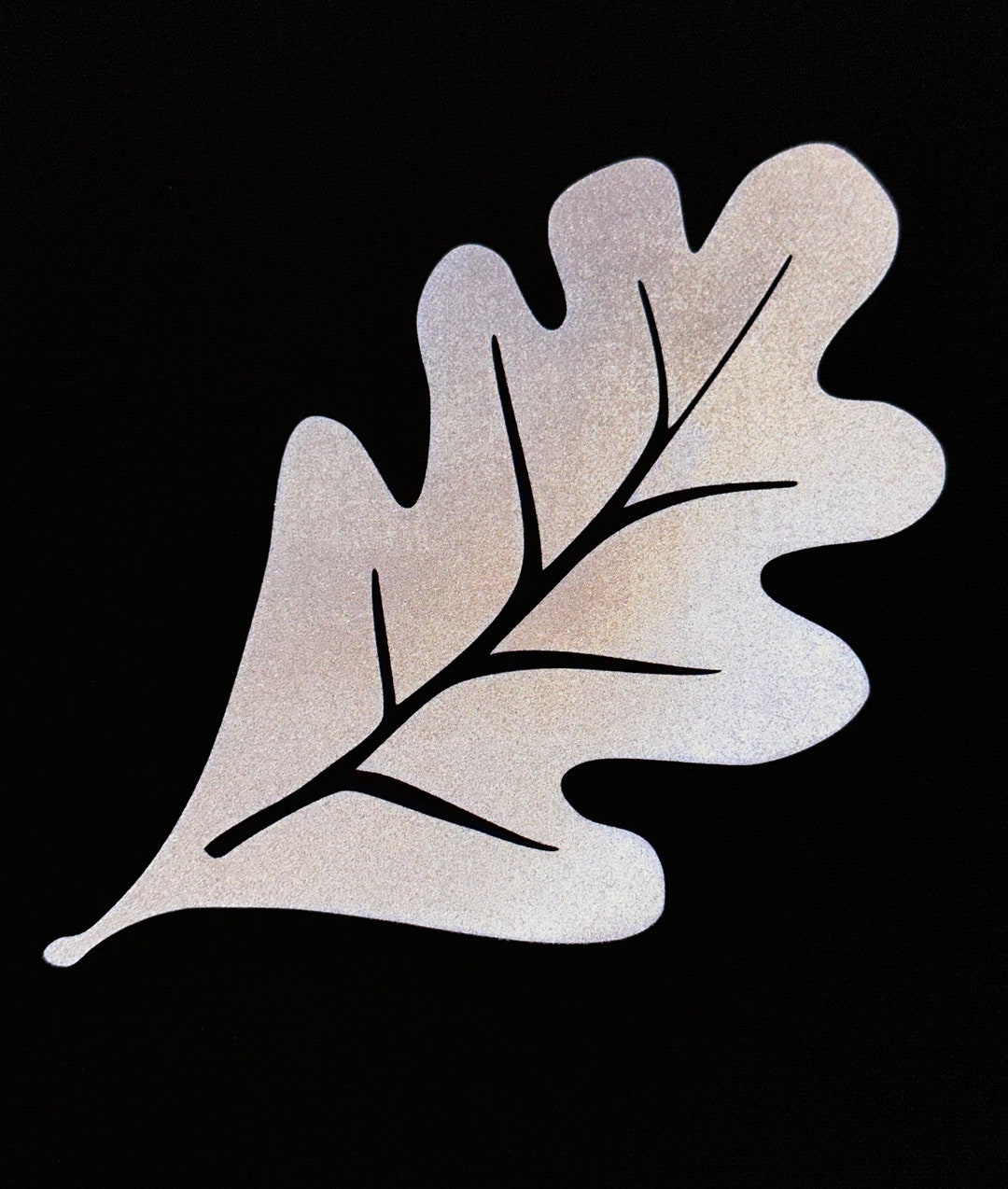 OAK LEAF - Reflective Iron on Patch for Clothing and Accessories - Etsy UK
