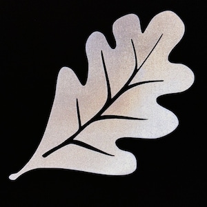 OAK LEAF - Reflective iron on patch for clothing and accessories