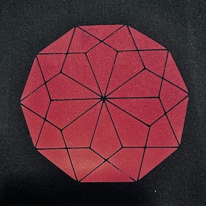 Geometric Gem - Reflective Iron on patch for clothing and accessories