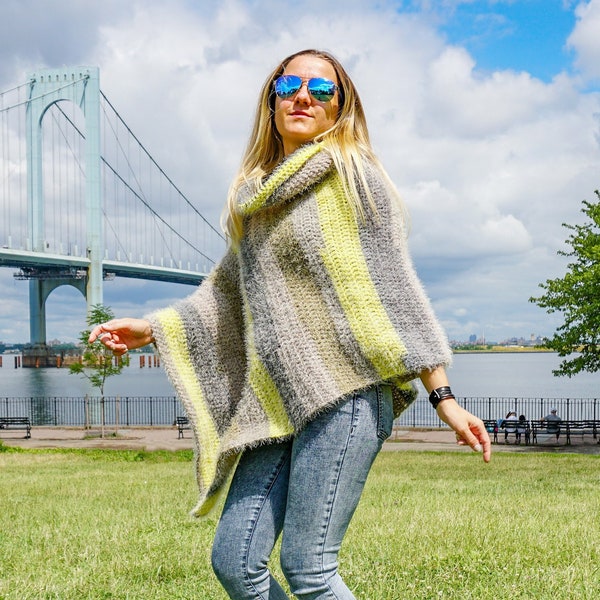 Incredible Me  poncho, PDF pattern, Crochet accessory, Modern wrap, woman sweater, women clothing