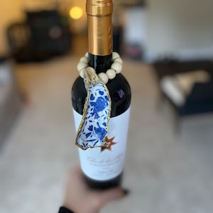 Decoupage Oyster Shell Bottle Charms