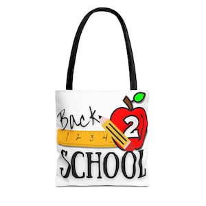 Back to School Tote Bag - Perfect for Students, Teachers, & Parents, School Supplies, Book Bag, All-Over Print