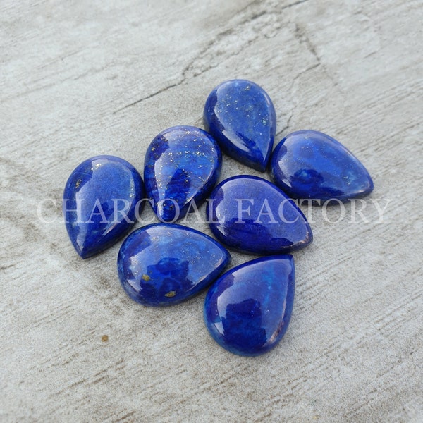 Lapis lazuli, natural blue lapis lazuli gemstone, handpicked TOP quality deep blue afghan lapis lazuli, flat back cabochon, wholesale price