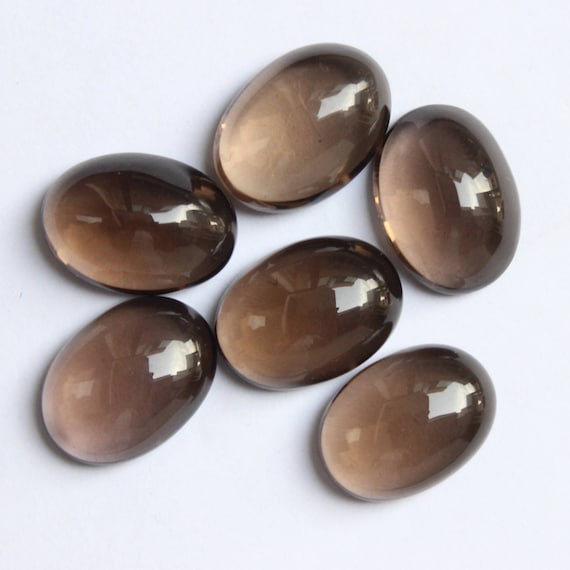 【予約】 Gemstone Shape Oval Quartz Smoky Natural Cabochon Size All 食器