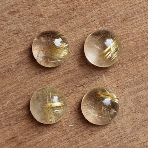 Cuarzo rutilado Rutilo dorado Forma redonda, todos los tamaños disponibles (8-18 mm), suministros de piedras preciosas para joyería, tamaños más pequeños a pedido.