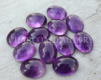 Top quality Zambian Amethyst, Natural gemstone, No treatment , oval shape flat back cabochon , ETHICALLY SOURCED and MADE, all sizes avail