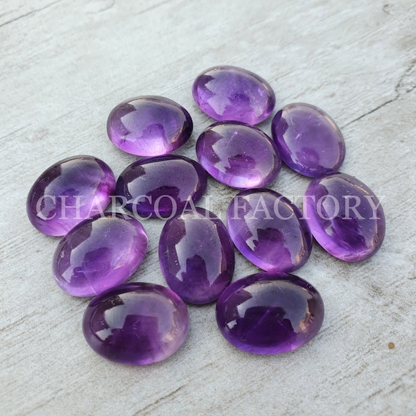 Top quality Zambian Amethyst, Natural gemstone, No treatment , oval shape flat back cabochon , ETHICALLY SOURCED and MADE, all sizes avail