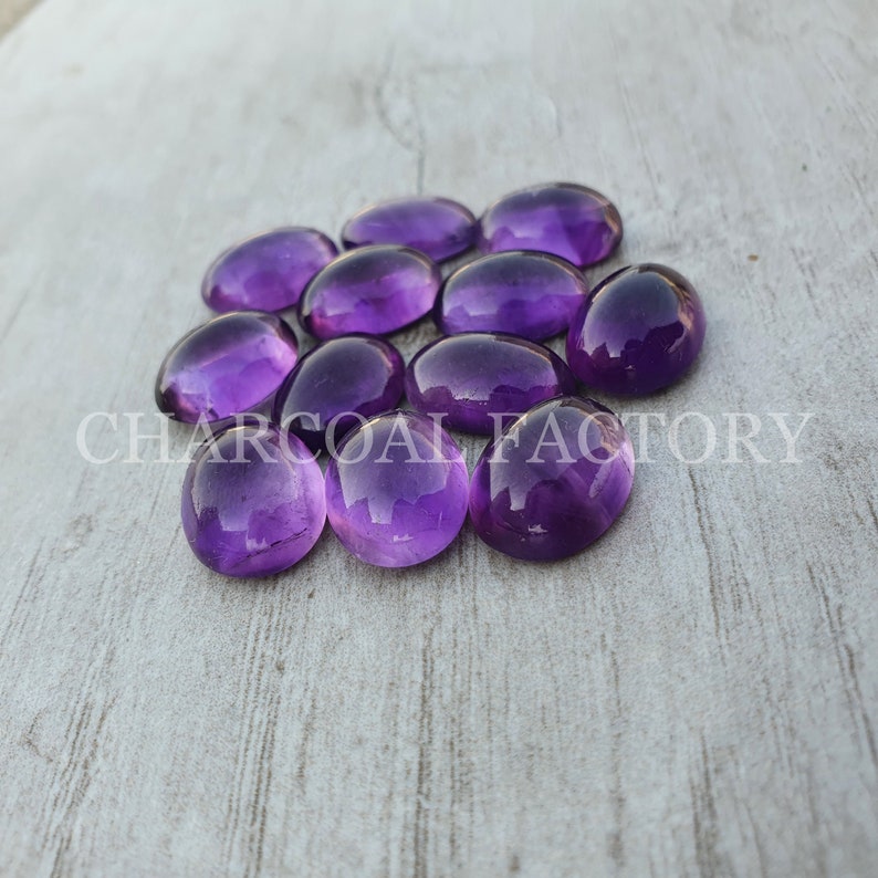 Natural Amethyst oval shape calibrated cabochon for bezel setting available all sizes 6x8 7x9 8x10 9x11 10x14 12x16 13x18 15x20 18x25 20x30 image 10