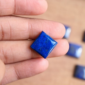 Natural Lapis Lazuli loose Gemstone Square shape calibrated sizes available in 4,5,6,7,8,9,10,11,12,13,14,15,16,17,18 mm custom sizes avail