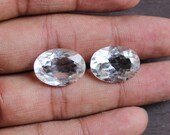 Clear Quartz, natural faceted clear quartz, lotus cut, oval shaped, gemstone, calibrated in sizes from 6x4 to 30x20, custom sizes are made