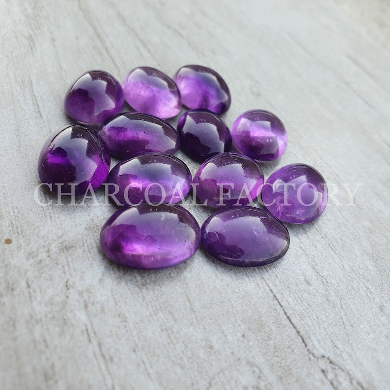 Natural Amethyst oval shape calibrated cabochon for bezel setting available all sizes 6x8 7x9 8x10 9x11 10x14 12x16 13x18 15x20 18x25 20x30 image 9