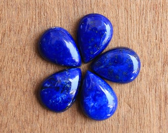 Lapis lazuli, natural gemstone, cabochon, flat back lapis lazuli, calibrated in all sizes from 6x4 mm to 30x20 mm, Pear shaped cabochon